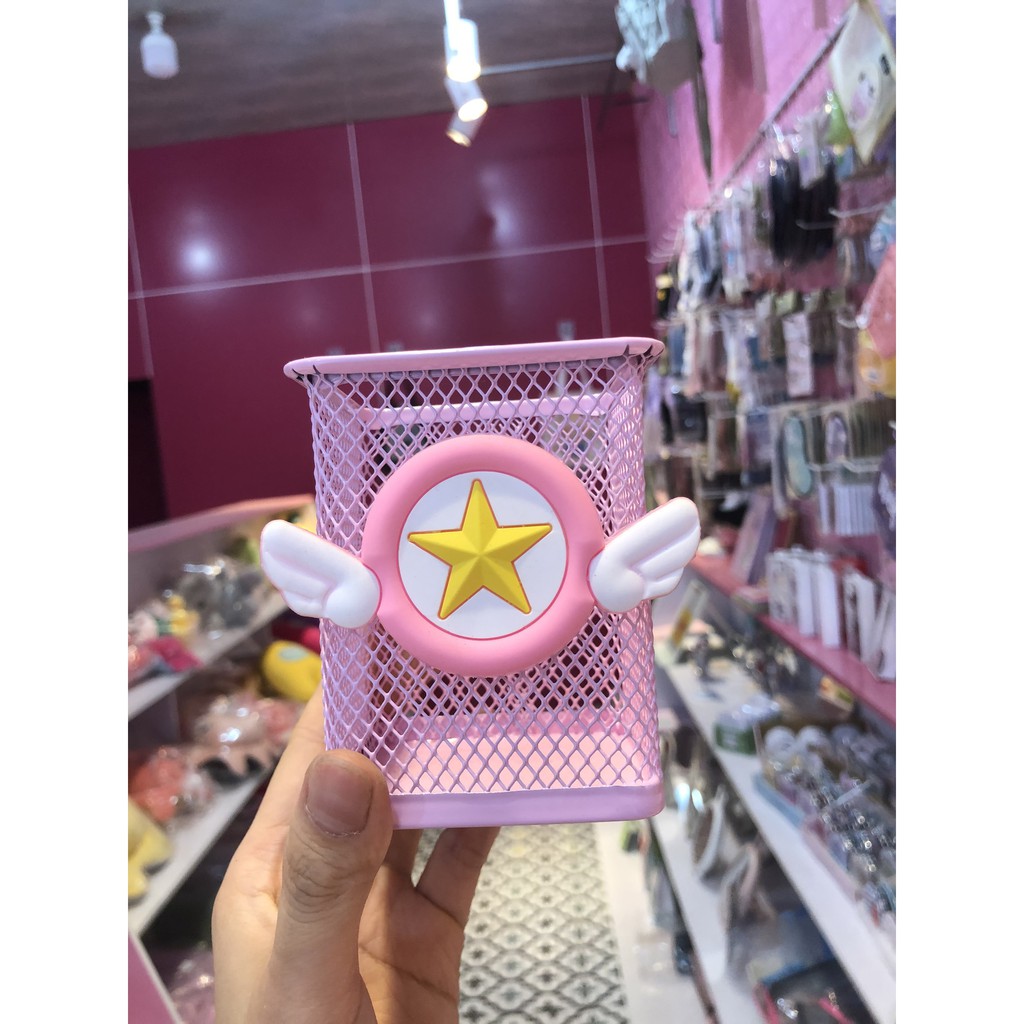 Giỏ đựng bút đa năng sắt hồng siêu dễ thương | BigBuy360 - bigbuy360.vn