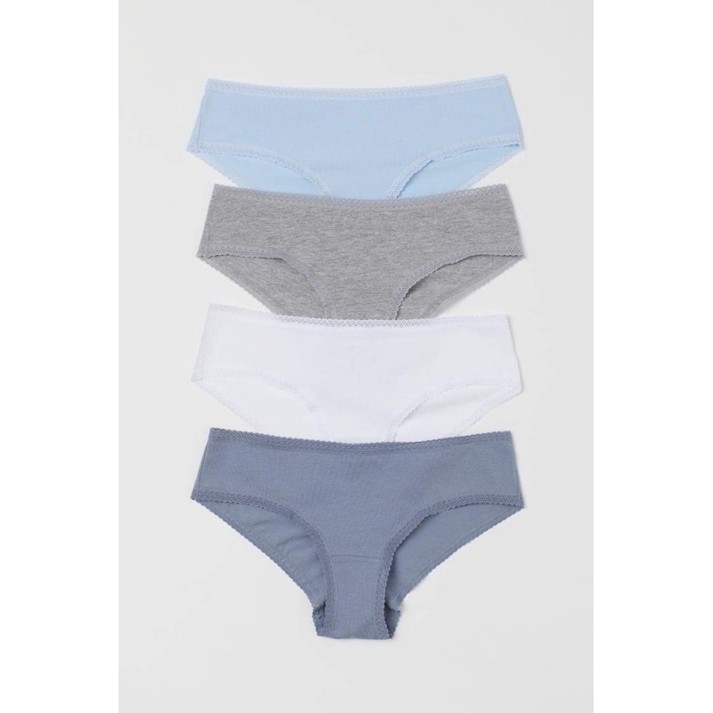 [BILL MỸ] SET 4 QUẦN LÓT H&M 100% COTTON CHÍNH HÃNG