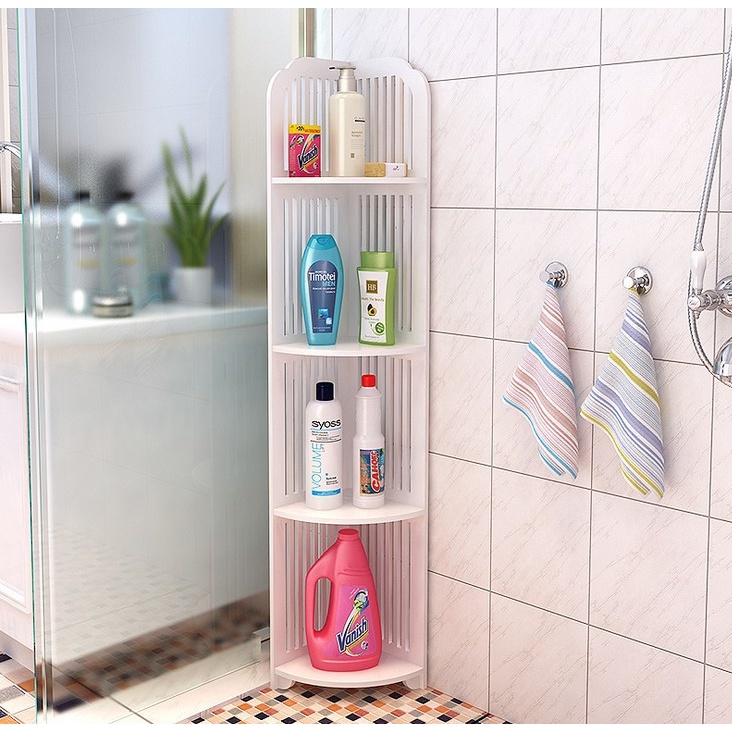 Kệ Góc 4 Tầng Gỗ PVC Tiện Lợi Cao 120cm -  IG122