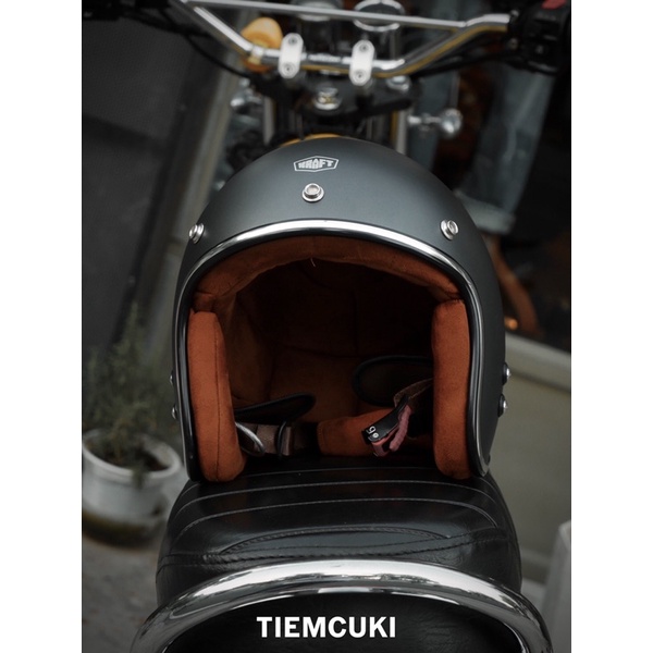 Nón bảo hiểm Kraft Helmet - Ciment nhám - Vintage Motocycle