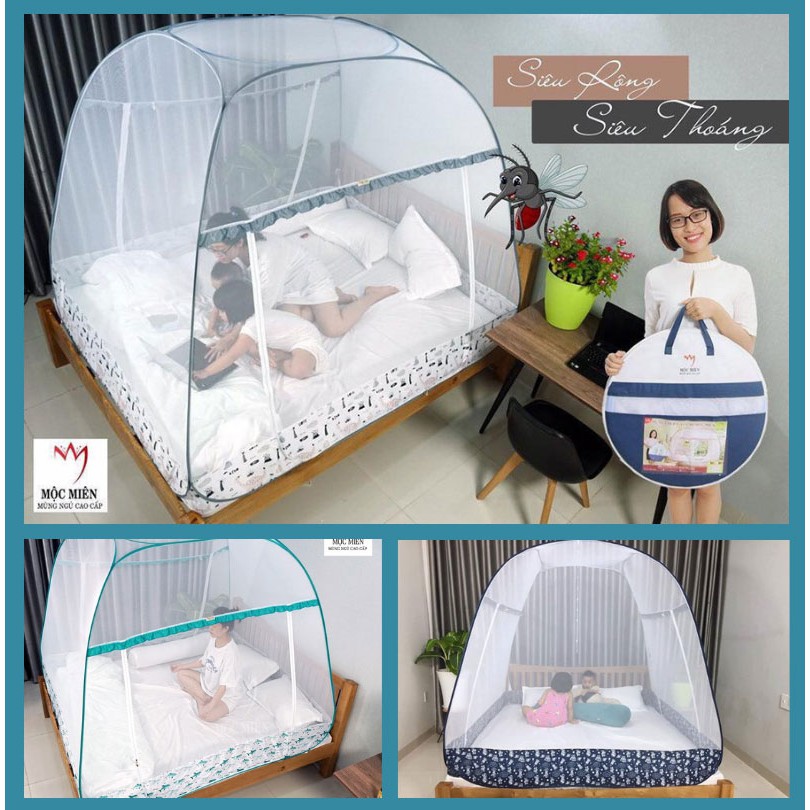 Màn chụp đỉnh rộng 1m6 | Mùng chụp đỉnh rộng 1m6 thương hiệu Mộc Miên