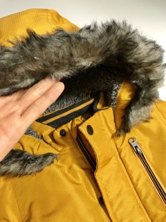 Áo parka bé trai vàng mustard