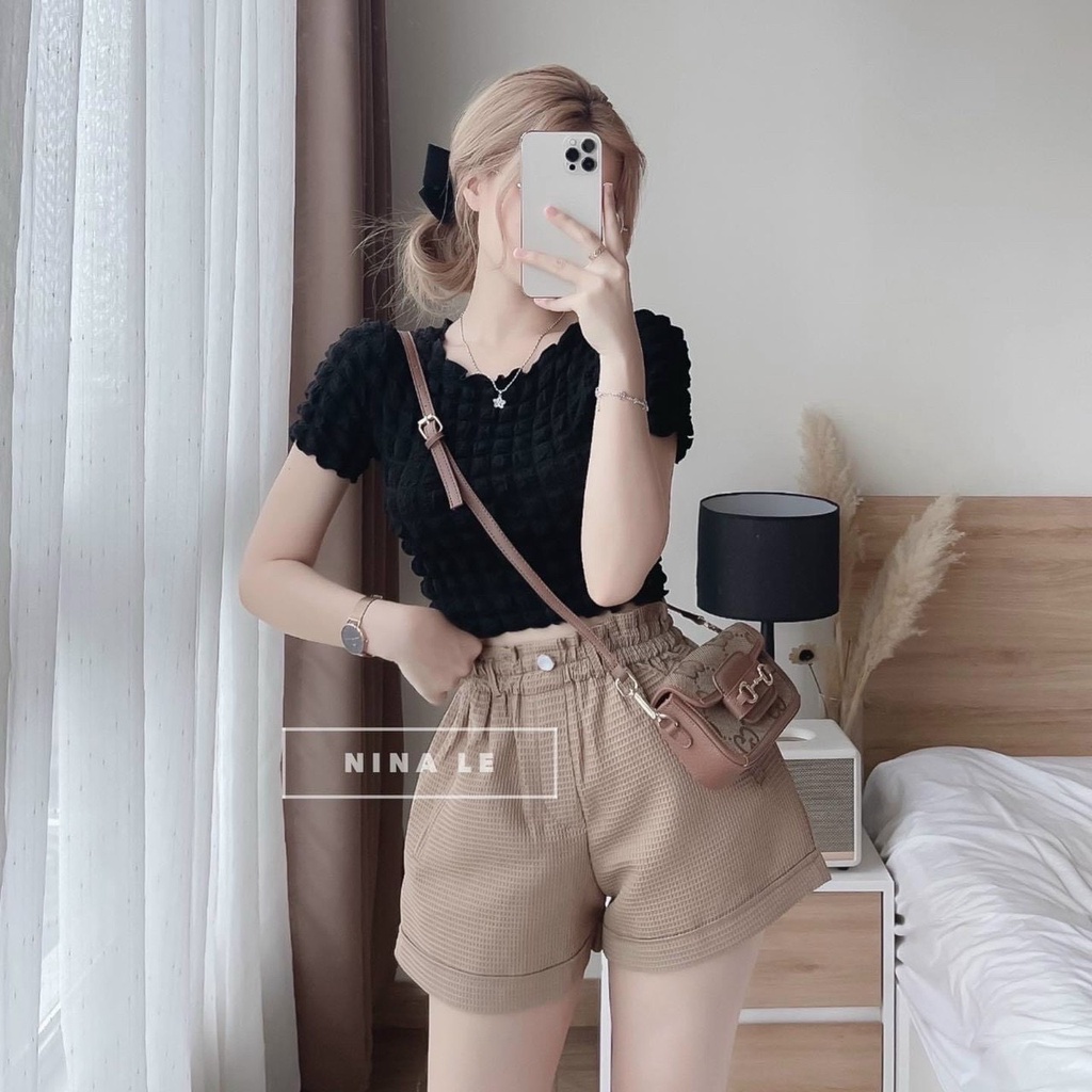 áo croptop xốp to đẹp mềm mịn dưới 45kg
