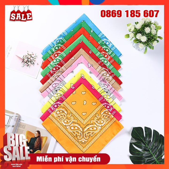 Khăn Vuông Turban Hiphop Cho Nam Và Nữ Kích Thước 55x55cm