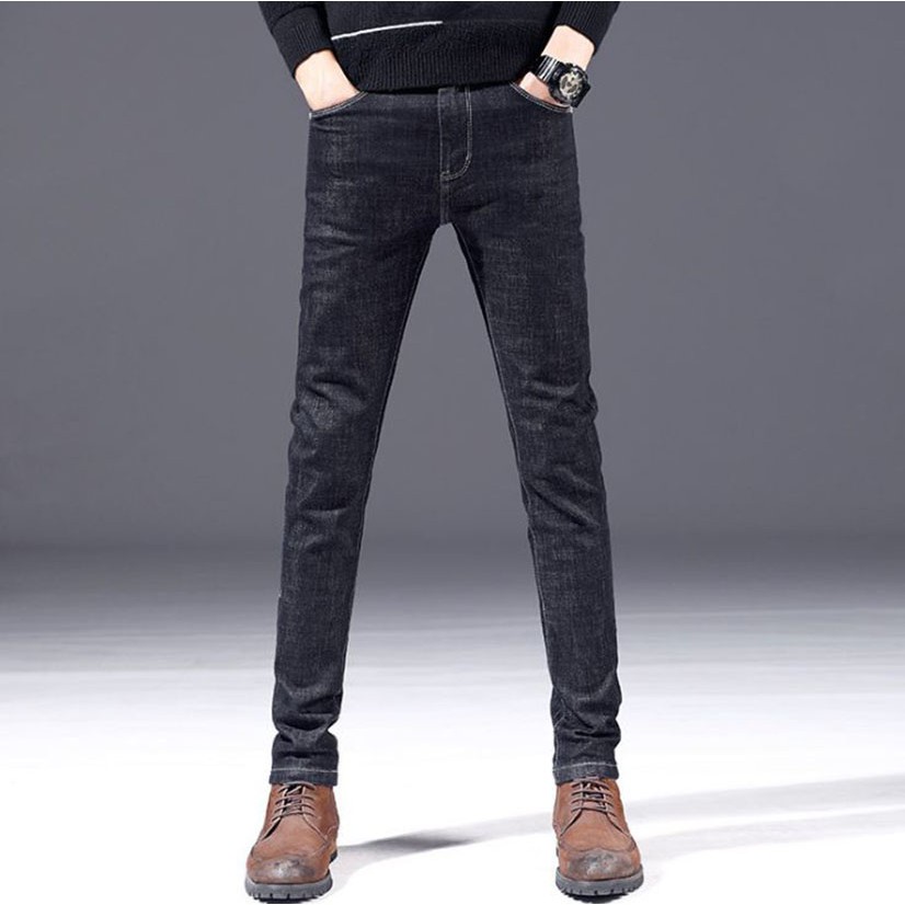 Quần Jeans Nam Ooki Chất Bò Dáng Ôm Co Giãn 3 Màu Chuẩn Size