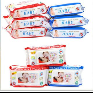 KHĂN GIẤY ƯỚT BABY THIÊN PHÚC AN TOÀN 1 BỊCH 100 TỜ