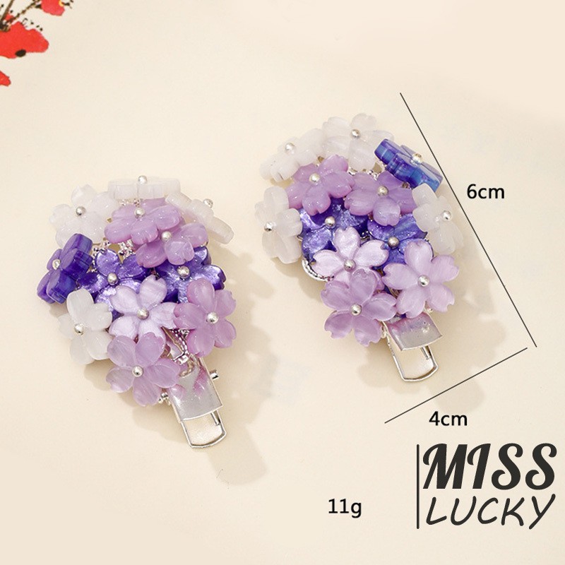 Kẹp Tóc Hình Hoa Đính Đá Tím Phong Cách Trung Hoa Cổ Điển Cho Nữ