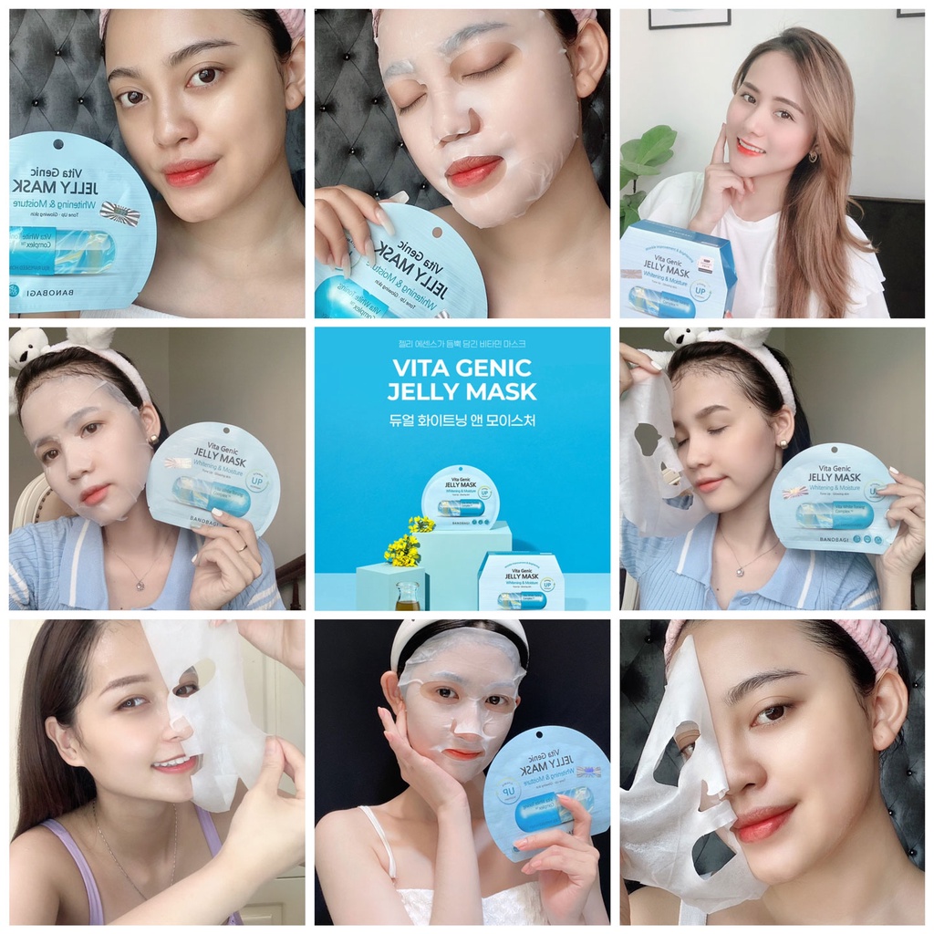 HÀN QUỐC - Mặt Nạ Bổ Sung Vitamin thần thánh Vita Genic Jelly Mask BANOBAGI 30g cica lift relax pore white hydra vitaliz