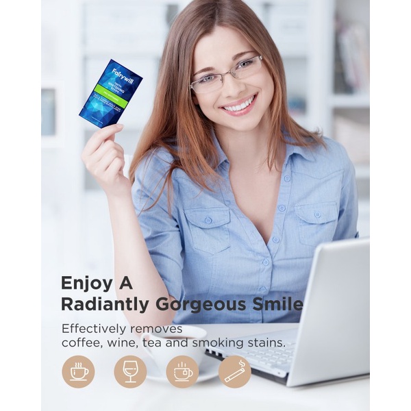 Combo Miếng Dán Trắng Răng FAIRYWILL FW-334 Gồm 7 Miếng Dán Pro Và 2 Miếng Dán Super – Hàng Chính Hãng