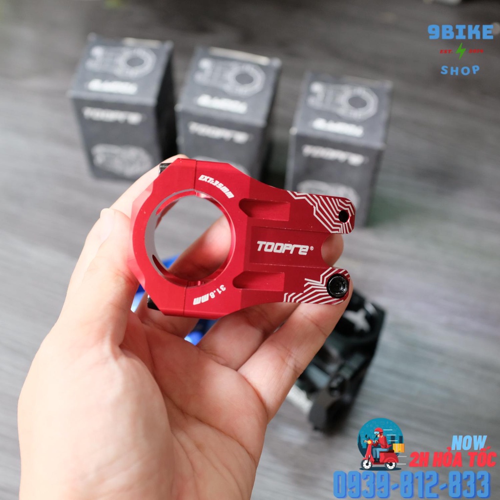 Pô tăng xe đạp stem nhôm cnc Toopre 6061-T6 35x31,8mm