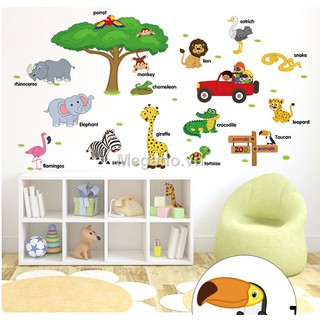 Decal vườn thú vui vẻ B187