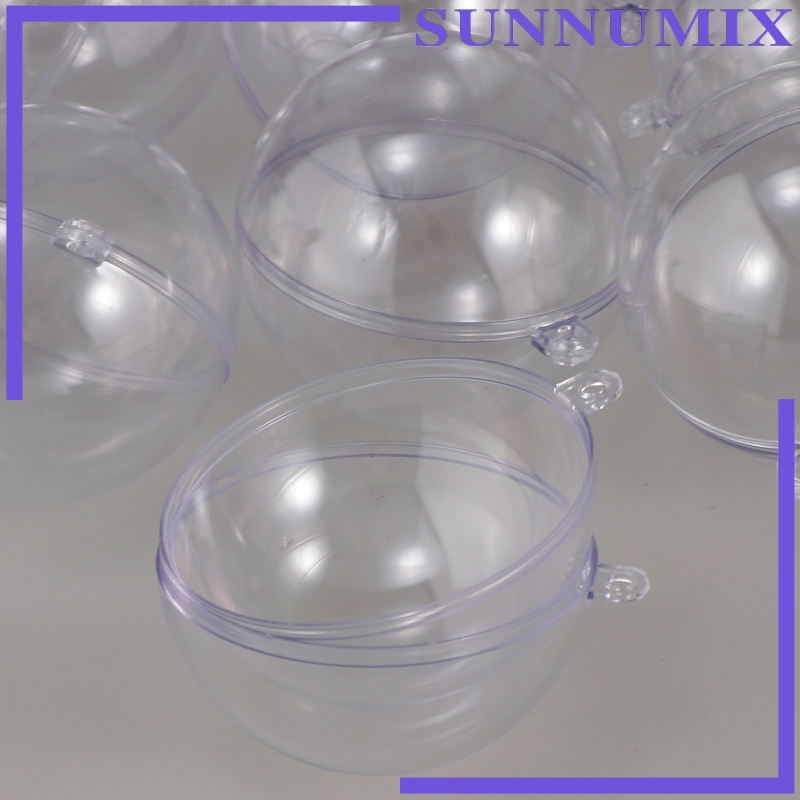 Bộ 10 quả châu trong suốt 6cm trang trí cây thông Noel