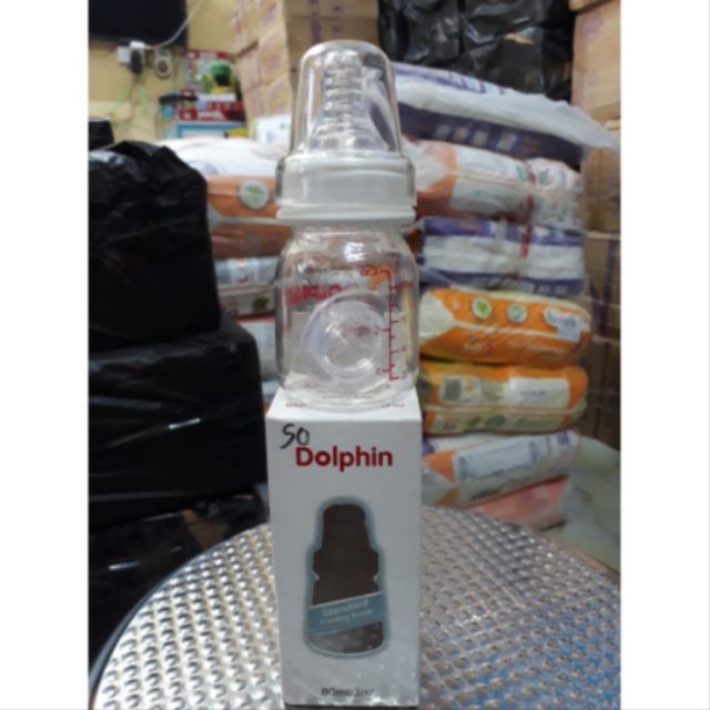 Bình uống nước &amp; uống sữa 80ml Dolphins