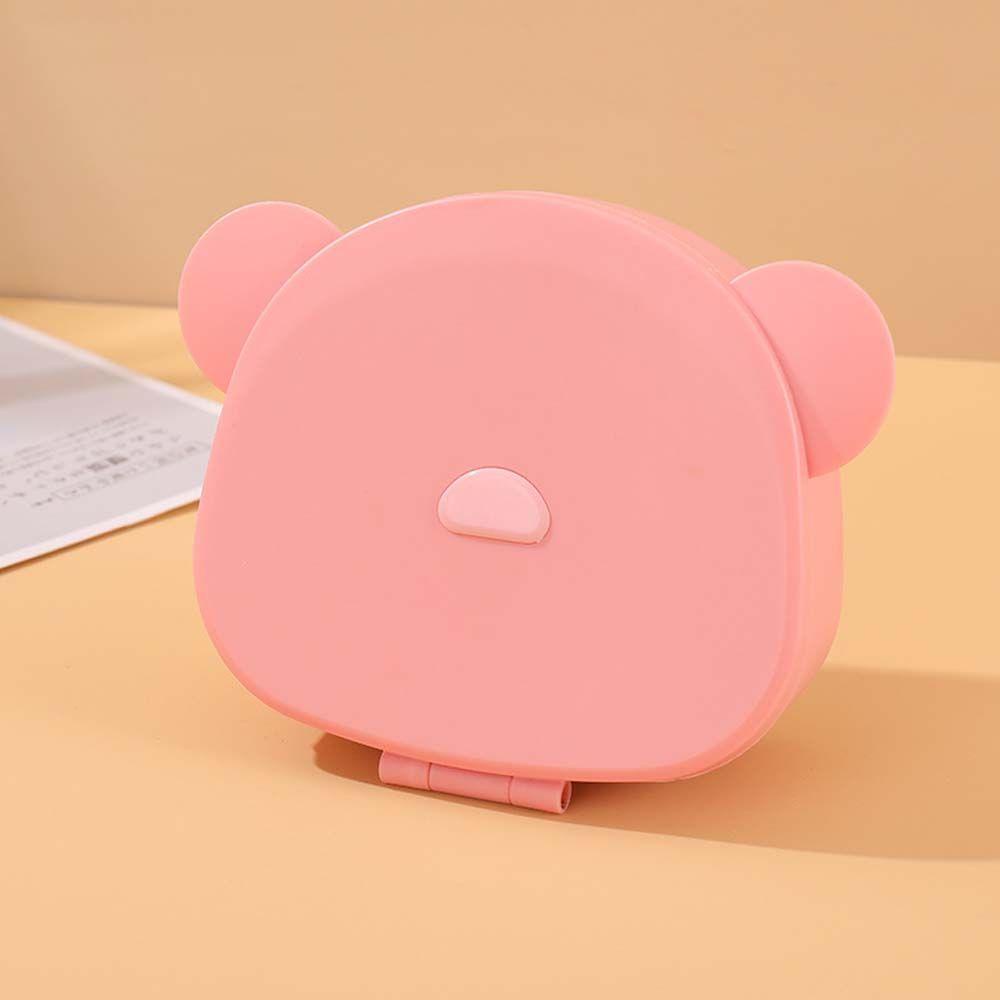NICKOLAS Hộp Đựng Trang Sức Hình Mèo Hoạt Hình Bằng Nhựa Có Gương Giá Đỡ