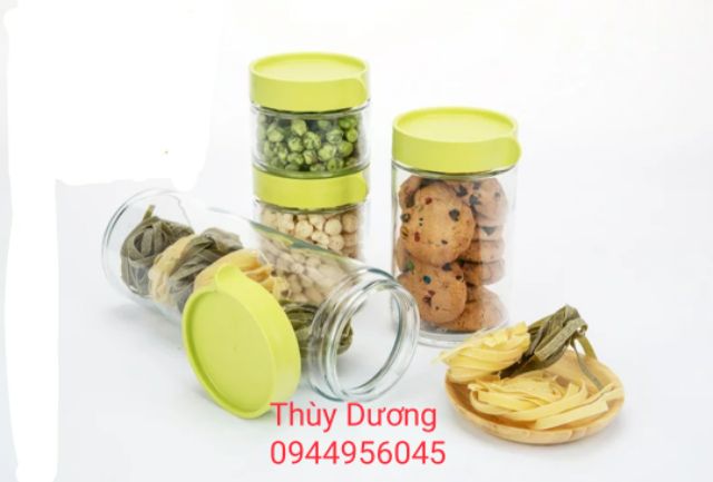 Set Lọ thủy tinh đựng  gia vị thủy tinh nắp xoáy