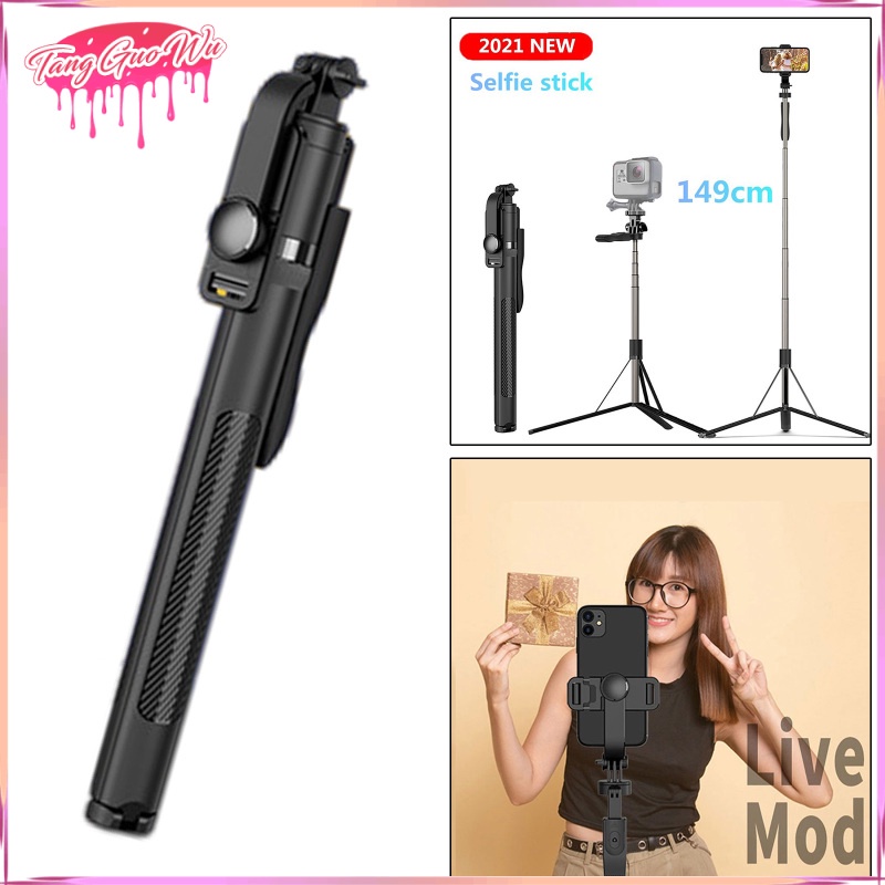 Gậy Chụp Ảnh Tự Sướng Bằng Nhôm Kết Nối Bluetooth Không Dây Xoay 360 Độ Có Điều Khiển Từ Xa Điện Thoại