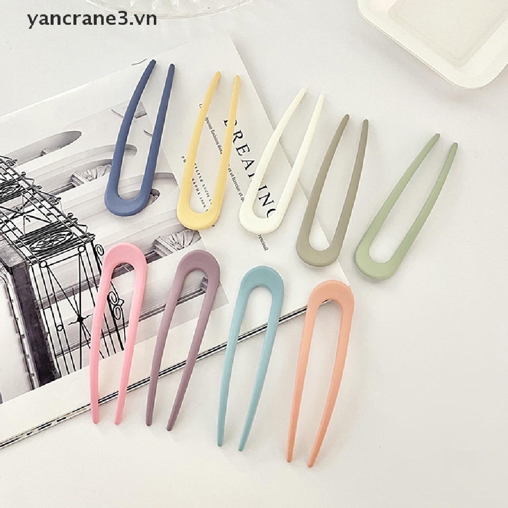 1 Kẹp Tóc Nhựa Hình Chữ U Màu Trơn Đơn Giản Thời Trang Cho Nữ yancrane3.vn