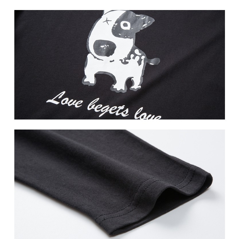 Áo thu đông dài tay nam nữ unissex thiết kế cổ tròn 2 màu đen trắng in hình basic ATH8 | BigBuy360 - bigbuy360.vn