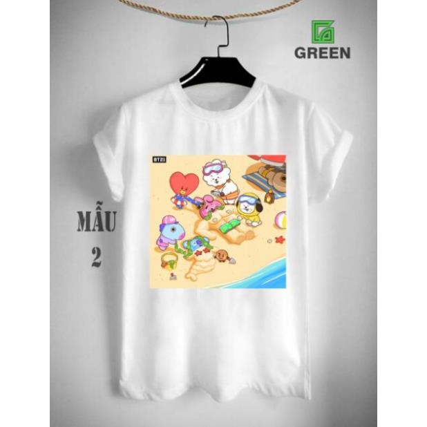 [ RẺ VÔ ĐỊCH ] 4 Mẫu Áo Thun Bt21 Chibi Dễ Thương In Tại Shop Mùa Hè S047 / hình in cực chất.