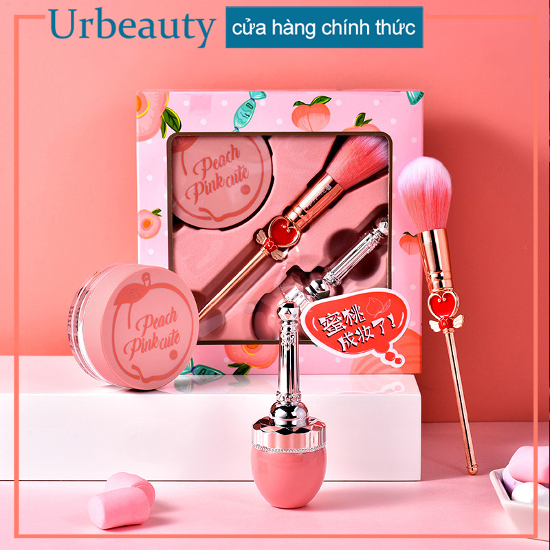 Bộ trang điểm XIXI PEACH PINK 3-SET, màu hồng đào siêu đẹp-URBXX-T3