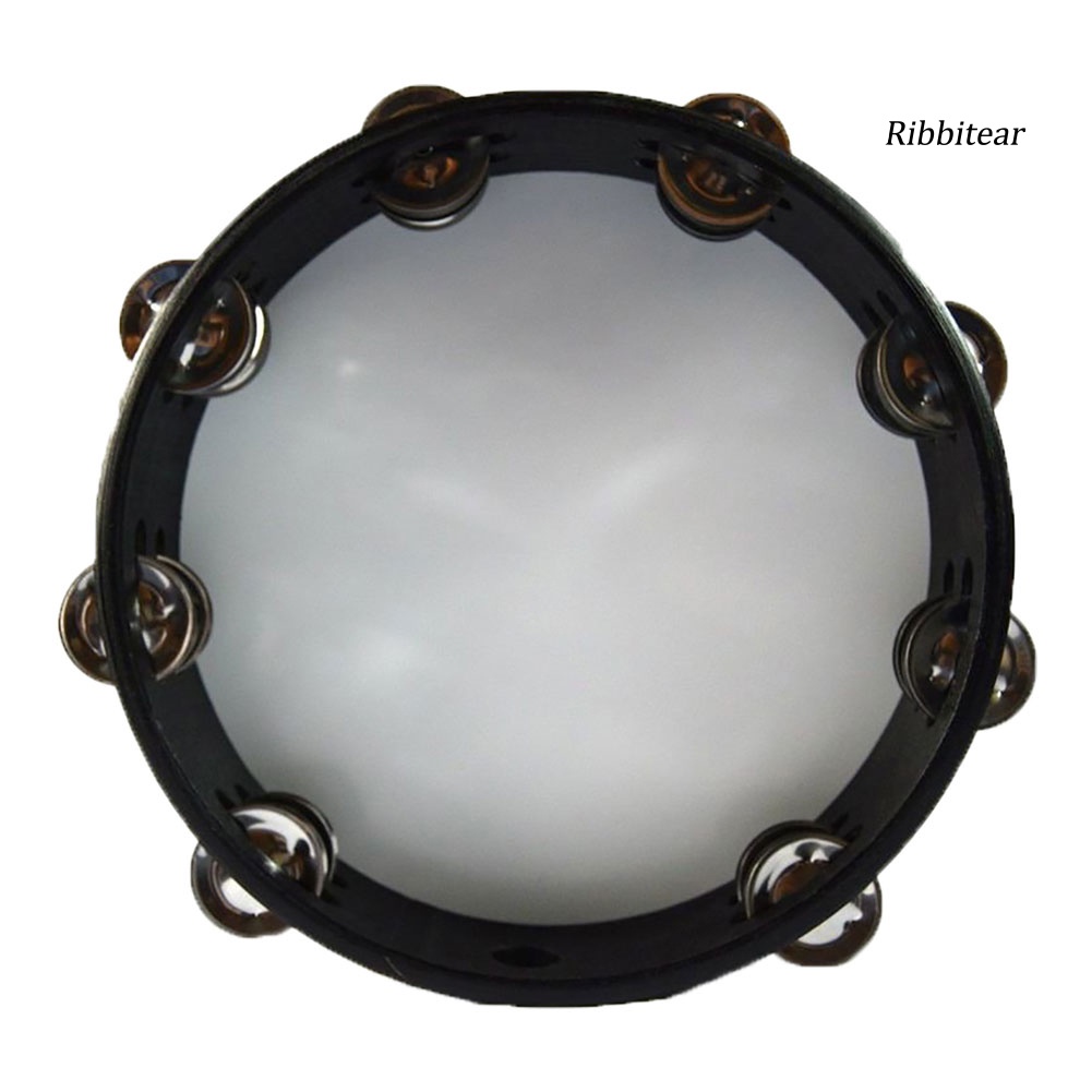 Nhạc Cụ Chuông Tambourine Hai Hàng Bằng Kim Loại 8 / 10 Inch