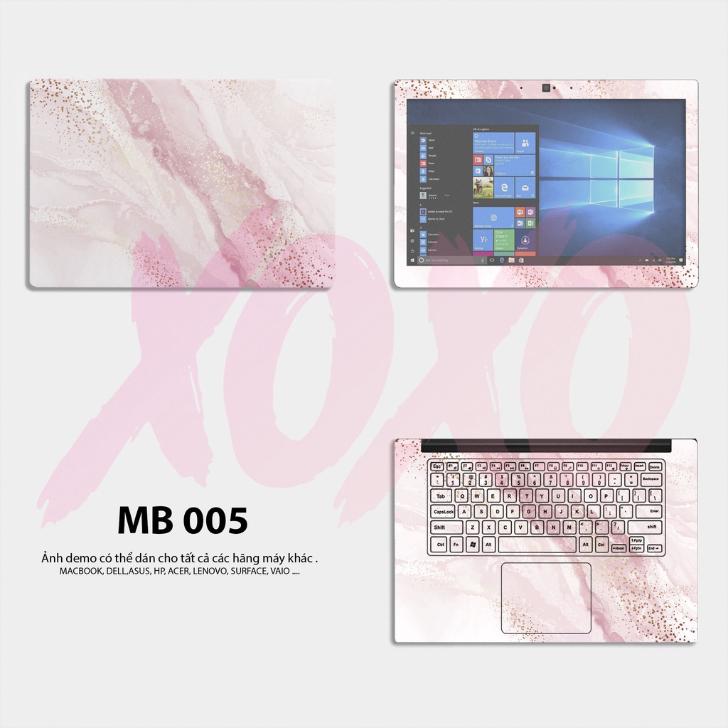 Miếng Dán Skin Laptop Mẫu Rose Gold  - Decal Dán có cho Dell, Hp, Asus, Lenovo, Acer, MSI, Surface,Vaio, Macbook