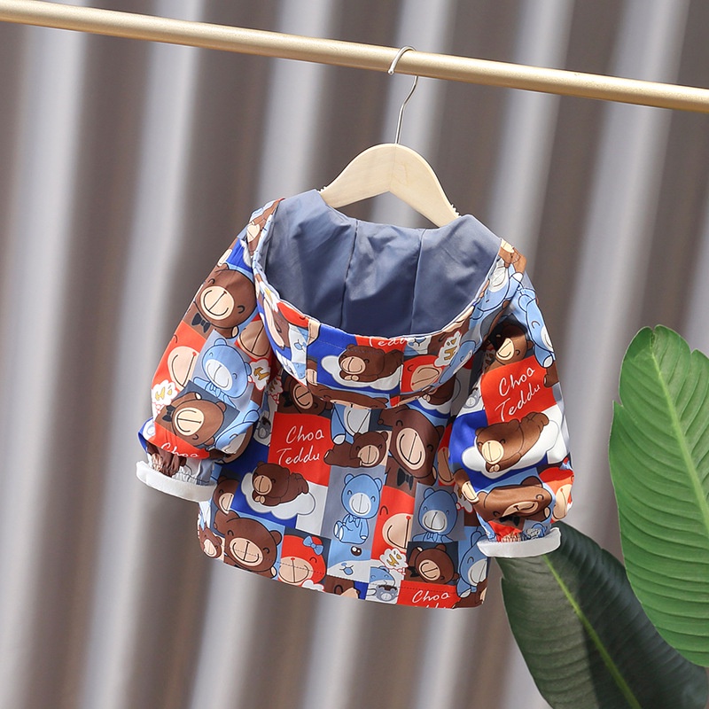AK14 Size90-120 Áo khoác bé trai có mũ (Áo gió xịn 2 lớp lót thun cotton) Thời trang trẻ Em hàng quảng châu