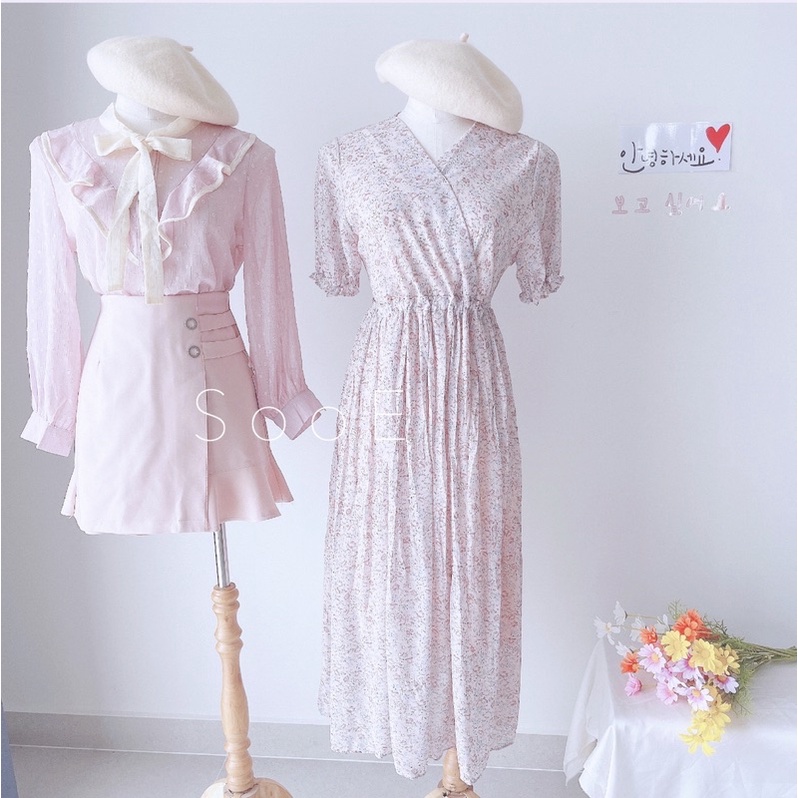 Set bạn thân ( có bán lẻ cv vs áo) + Đầm hoa nhí Vintage Korea