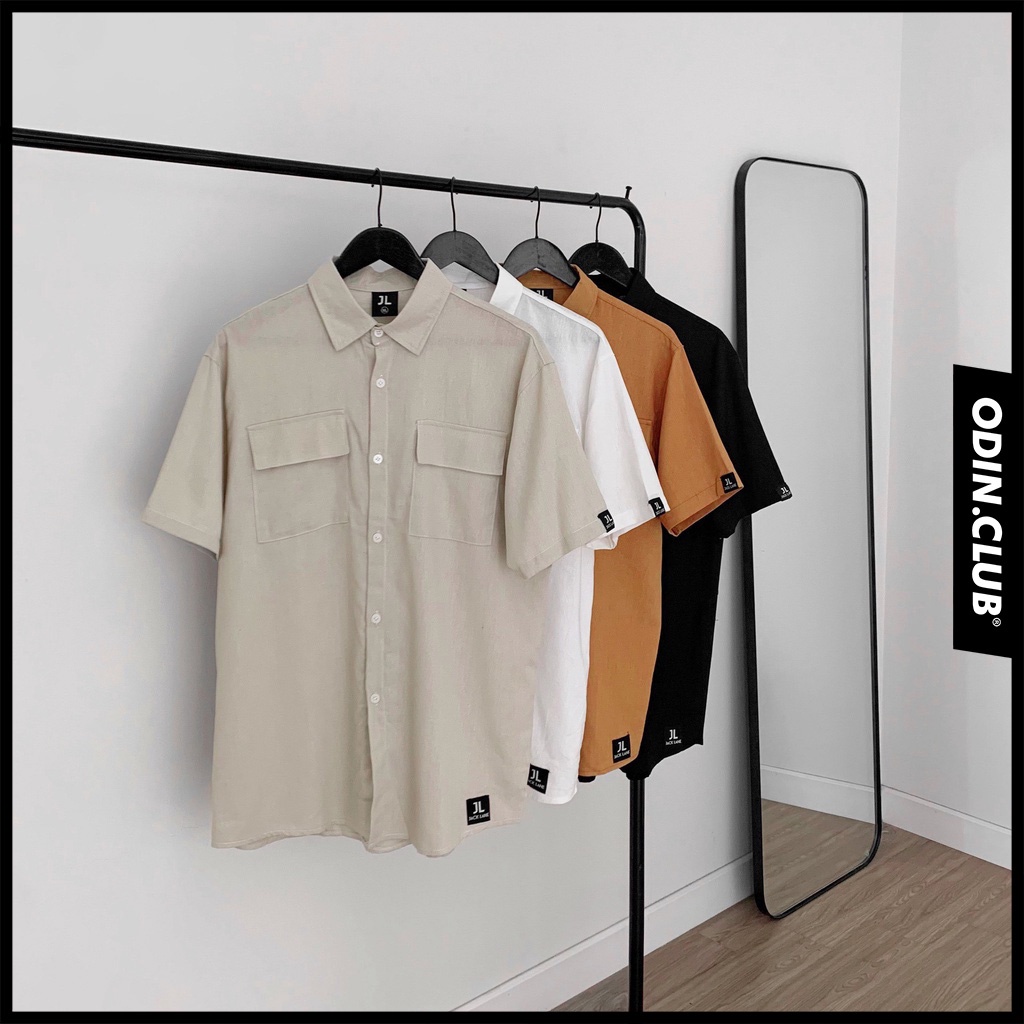 Áo sơ mi cộc tay pocket, áo sơmi basic unisex Odin Clothing