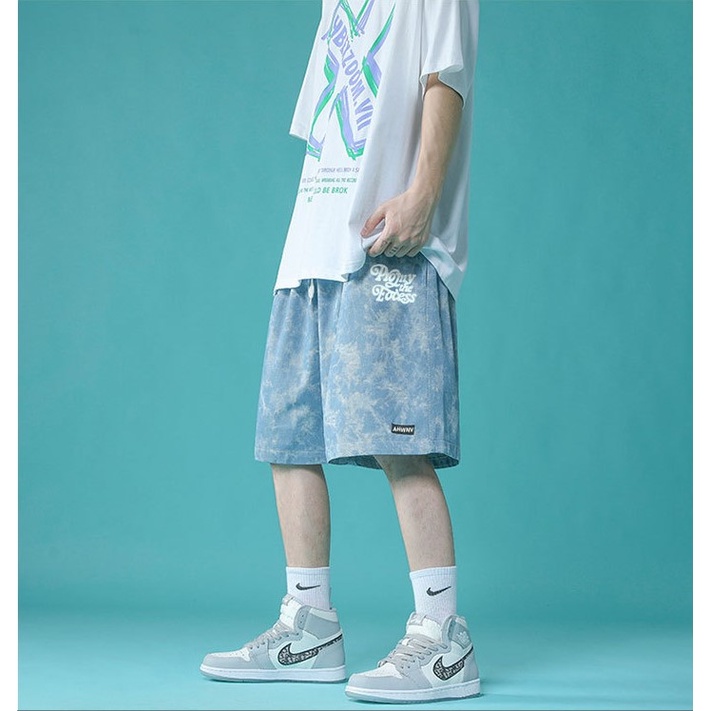 Quần đùi nam ống rộng bóng rổ màu xanh nước biển đẹp k236 Pon.mens