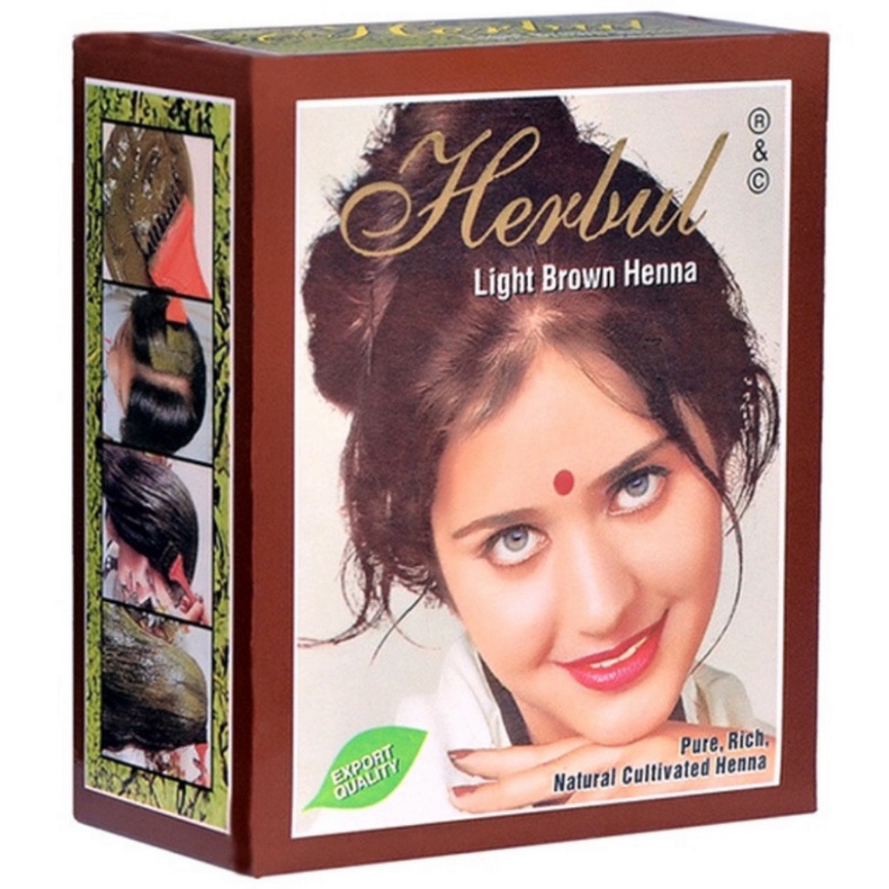 Bột nhuộm tóc thảo dược Henna - Nâu sáng 60g Viethealthy