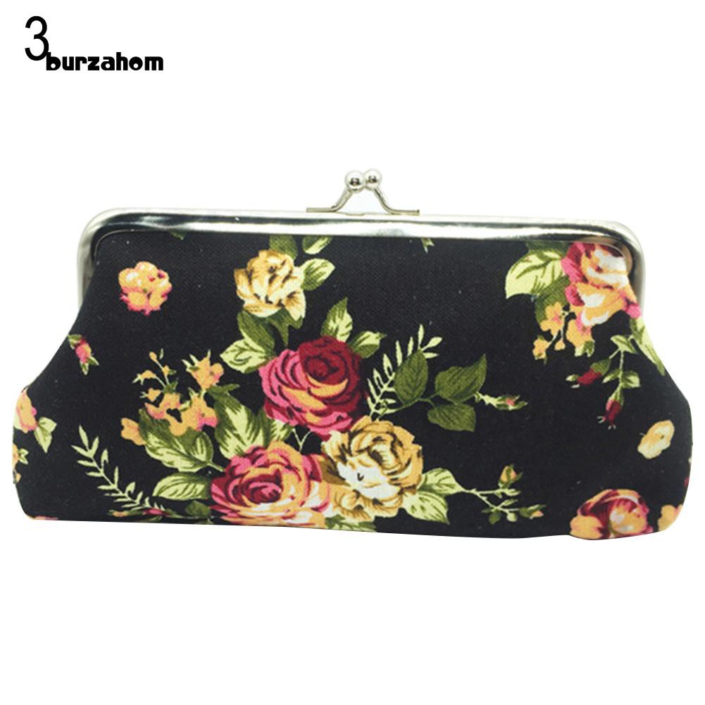 Ví tiền dáng dài thêu hoa phong cách vintage thanh lịch cho nữ