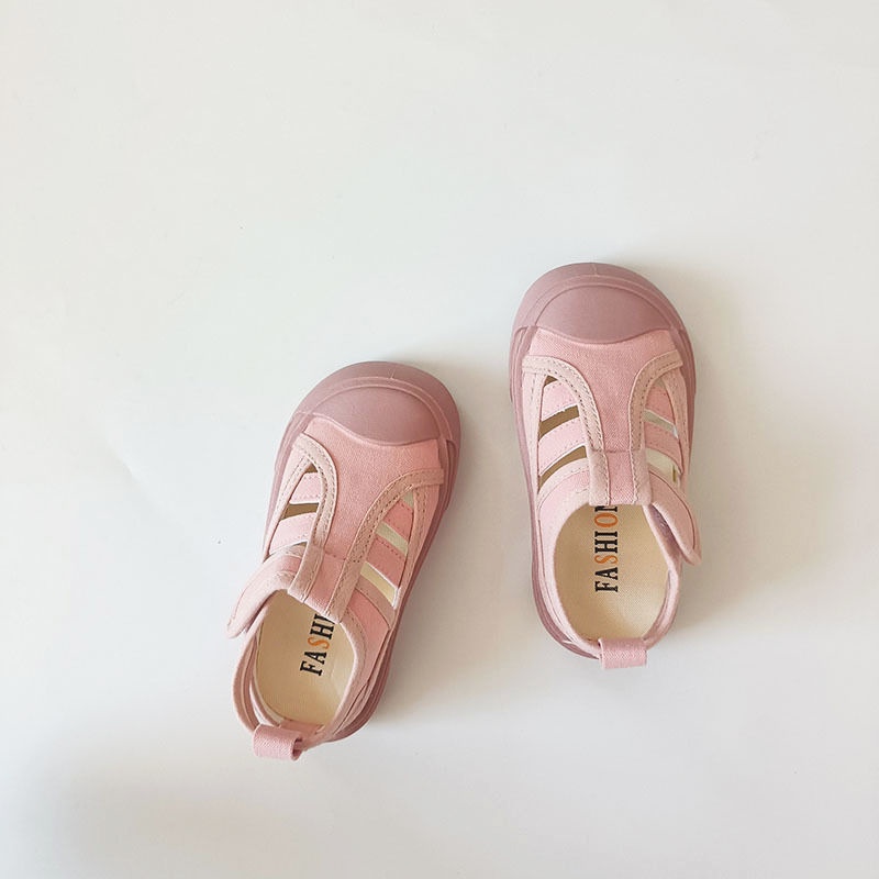 [Hàng Có Sẵn Bán Chạy] Giày Sandal Thể Thao Canvas Đế Mềm Phối Lưới Thoáng Khí Hở Ngón Mùa Hè Dễ Phối Đồ Cho Bé Trai