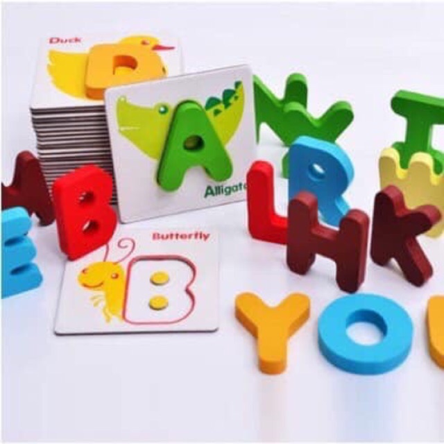 Thẻ chữ cái 3d cho bé tập ghép từ vựng tiếng anh