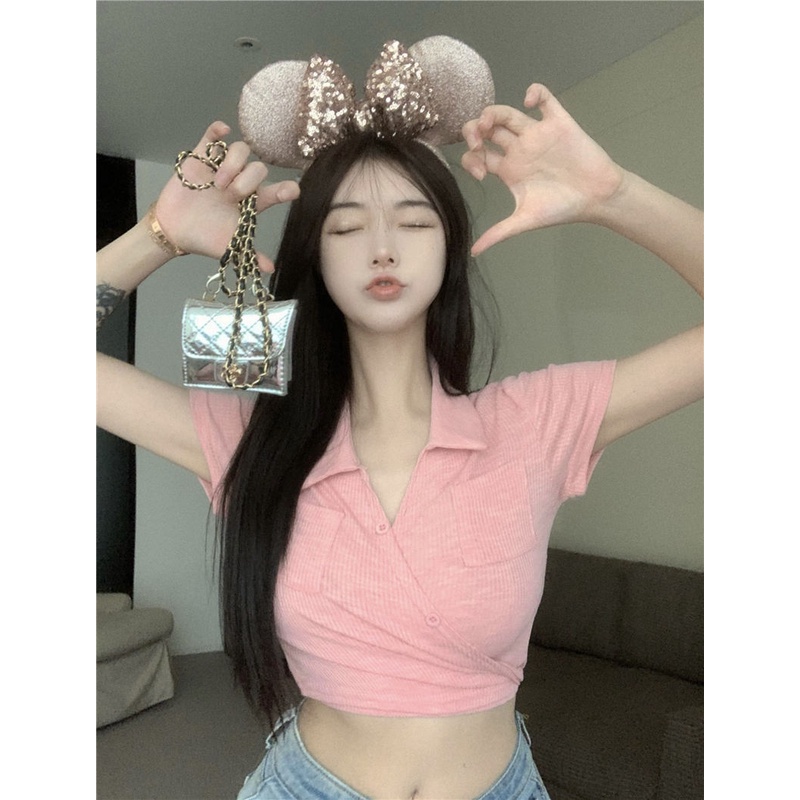 Áo Thun Có Cổ Buộc Dây Sau Lưng Thời Trang Dành Cho Nữ