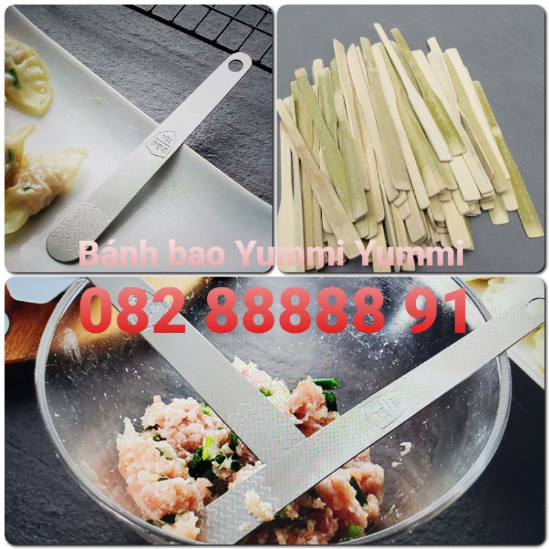 Set 10 Que tre / inox nhồi nhân há cảo , xíu mại...