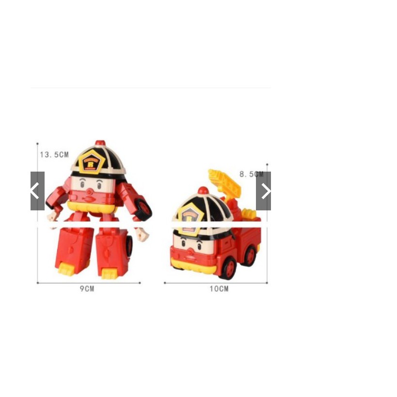 Bộ 6 xe biến hình Robocar Poli phim hoạt hình Poli và những người bạn hàng loại 1 đẹp nhựa an toàn