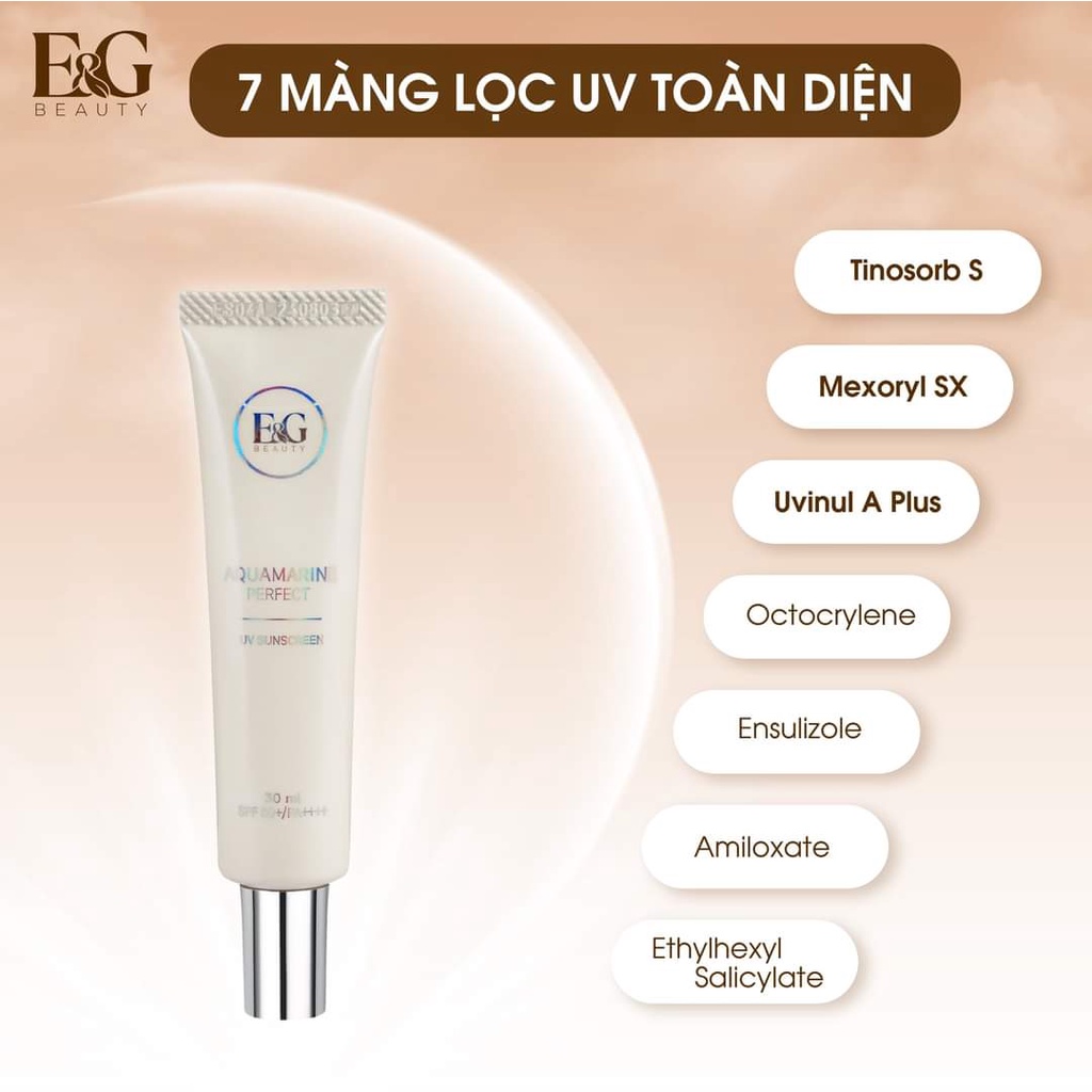 Kem chống nắng E&amp;G Beauty Aquamarine Perfect UV Sunscreen Mit Beauty bảo vệ làn da