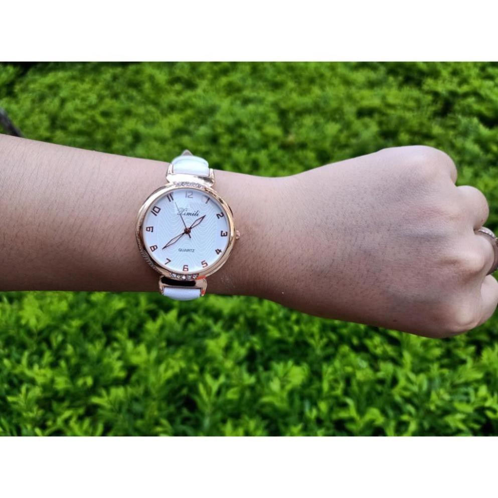 Đồng Hồ Nữ Ximili Dây Da Cao Cấp Màu Hồng, Đính Đá Trẻ Trung Năng Động XM1 [SALE GIÁ SỐC] | BigBuy360 - bigbuy360.vn