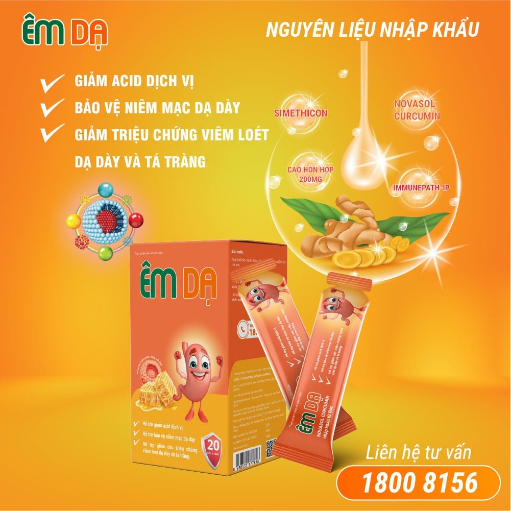 Gói gel Êm Dạ Santafa - Hỗ trợ giảm acid dịch vị, hỗ trợ giảm viêm loét dạ dày - Hộp 20 gói