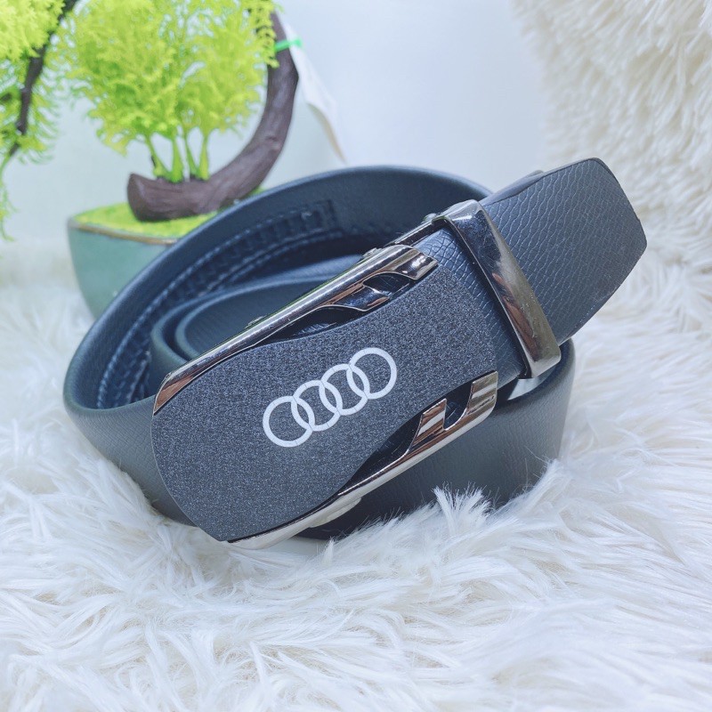 Thắt Lưng Nam,Dây Lưng Nam Mặt Hợp Kim Khoá Tự Động Mặt Sần Audi Dây Da Mềm Tổng Hợp
