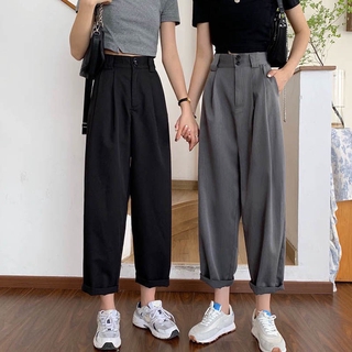 Quần Tây Ống Rộng Màu Đen Thời Trang Cho Nữ (9 Ngày)