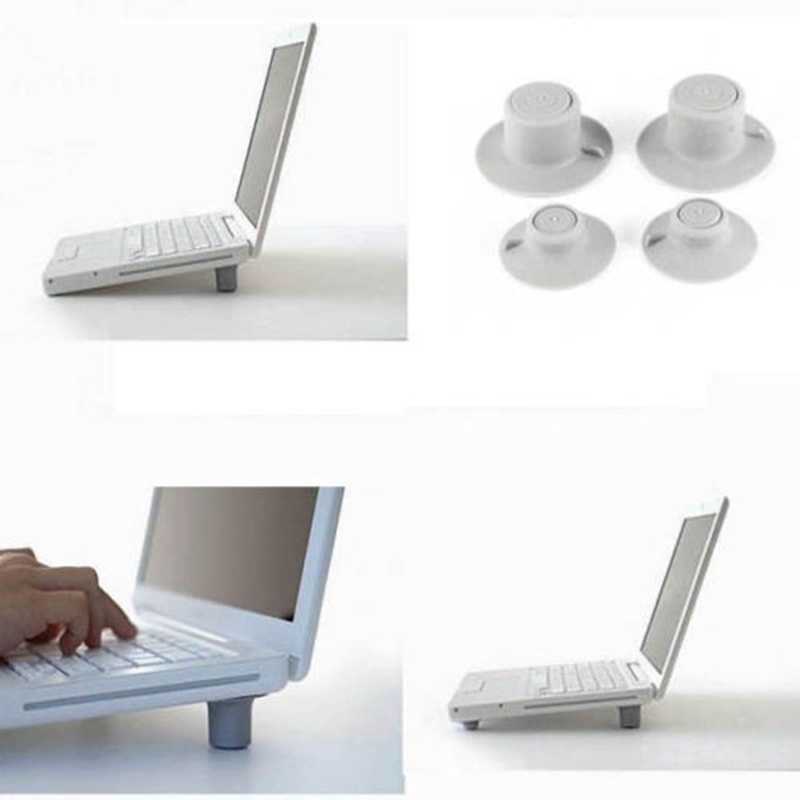 Bộ 2 Giá Đỡ Tản Nhiệt Laptop Nhỏ + 2 Giá Đỡ Chống Trượt Tiện Lợi