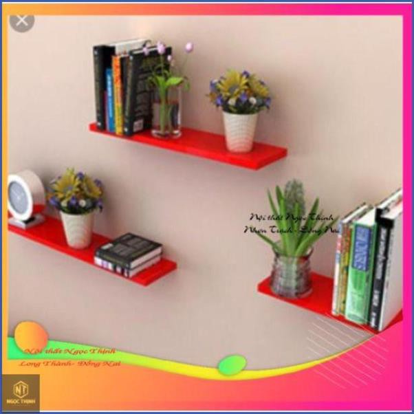 (PHÁ GIÁ) Bộ 3 thanh kệ treo tường 30cm gỗ lõi xanh chống ẩm cao cấp Nội Thất Ngọc Thịnh Đồng Nai