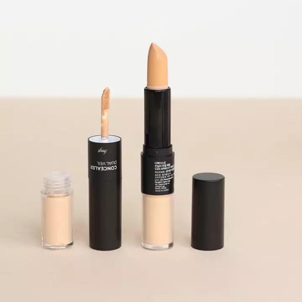 Che khuyết điểm 2 đầu che quầng thâm mụn đốm nâu tàn nhang The Face Shop fmgt Concealer Dual Veil