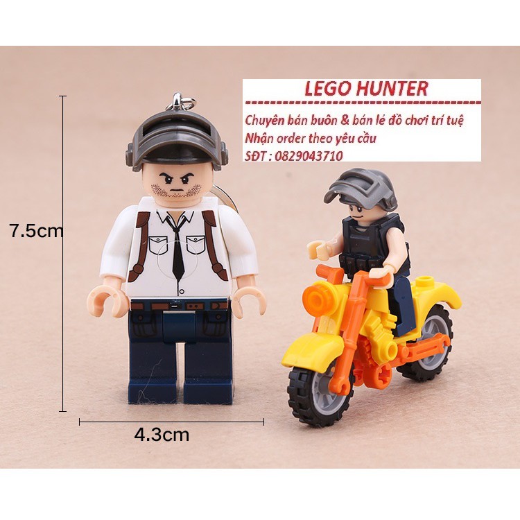Móc khóa nhân vật Lego có đèn LED