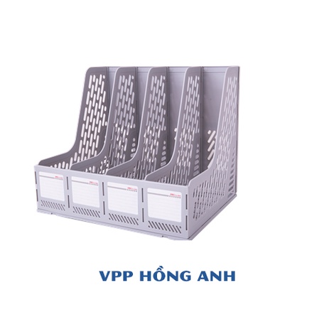 Kệ ráp 4 ngăn Deli 9846 / Khay tài liệu 4 ngăn / Giá tài liệu 4 ngăn