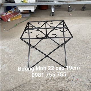 Kệ sắt vuông sơn tĩnh điện kê đặt chậu hoa cây cảnh,đôn sắt nấng kê chậu