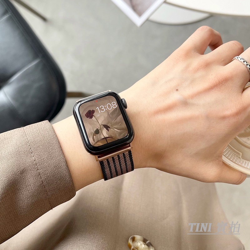 Dây đồng hồ làm từ thép không gỉ bện hai màu cho APPLE IWATCH 4/5/6 SE 7 8 S8 Ultra 49MM 38MM 40MM 42MM 41MM 45MM 44MM