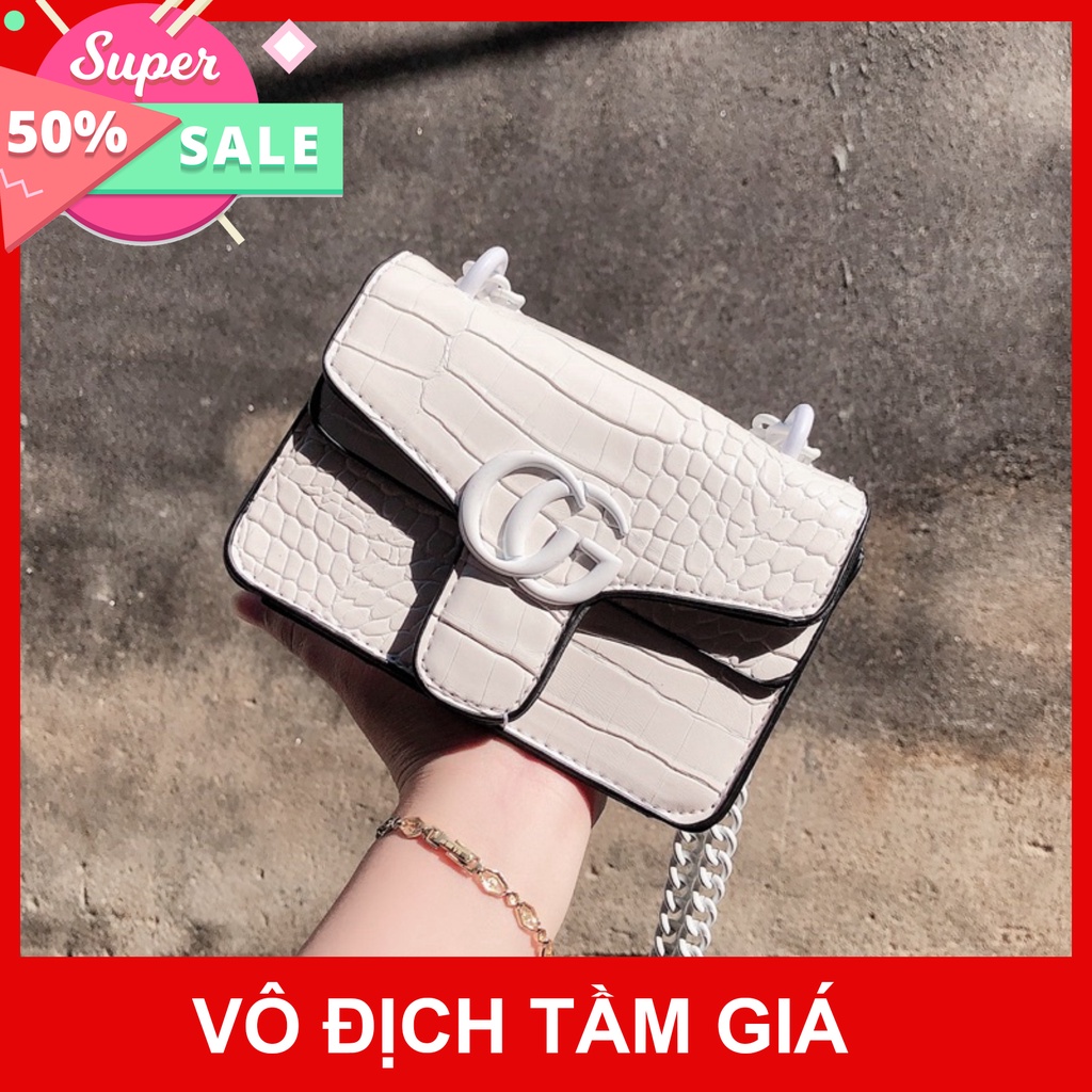 Túi xách mini đeo chéo MGG12 chất da rắn túi xinh da mềm size 16cmx11cm